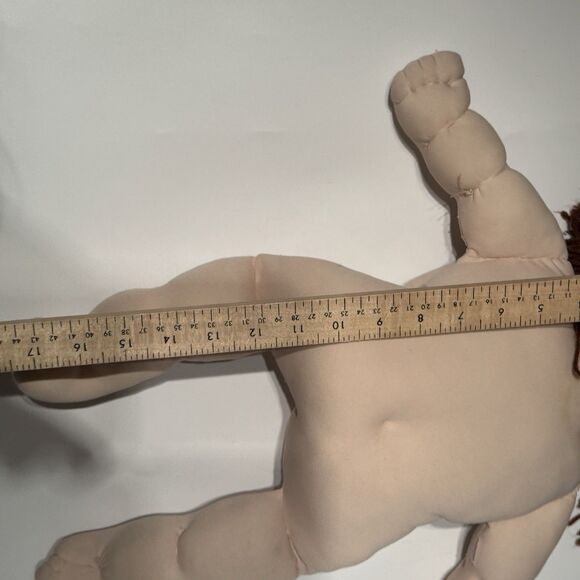 Vintage Cabbage Patch Baby Doll Brunette Brown Poodle Hair Dimple 1984 Soft Body - Picture 11 of 11